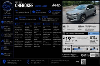 2019 Jeep Cherokee Limited 4x4 4dr SUV