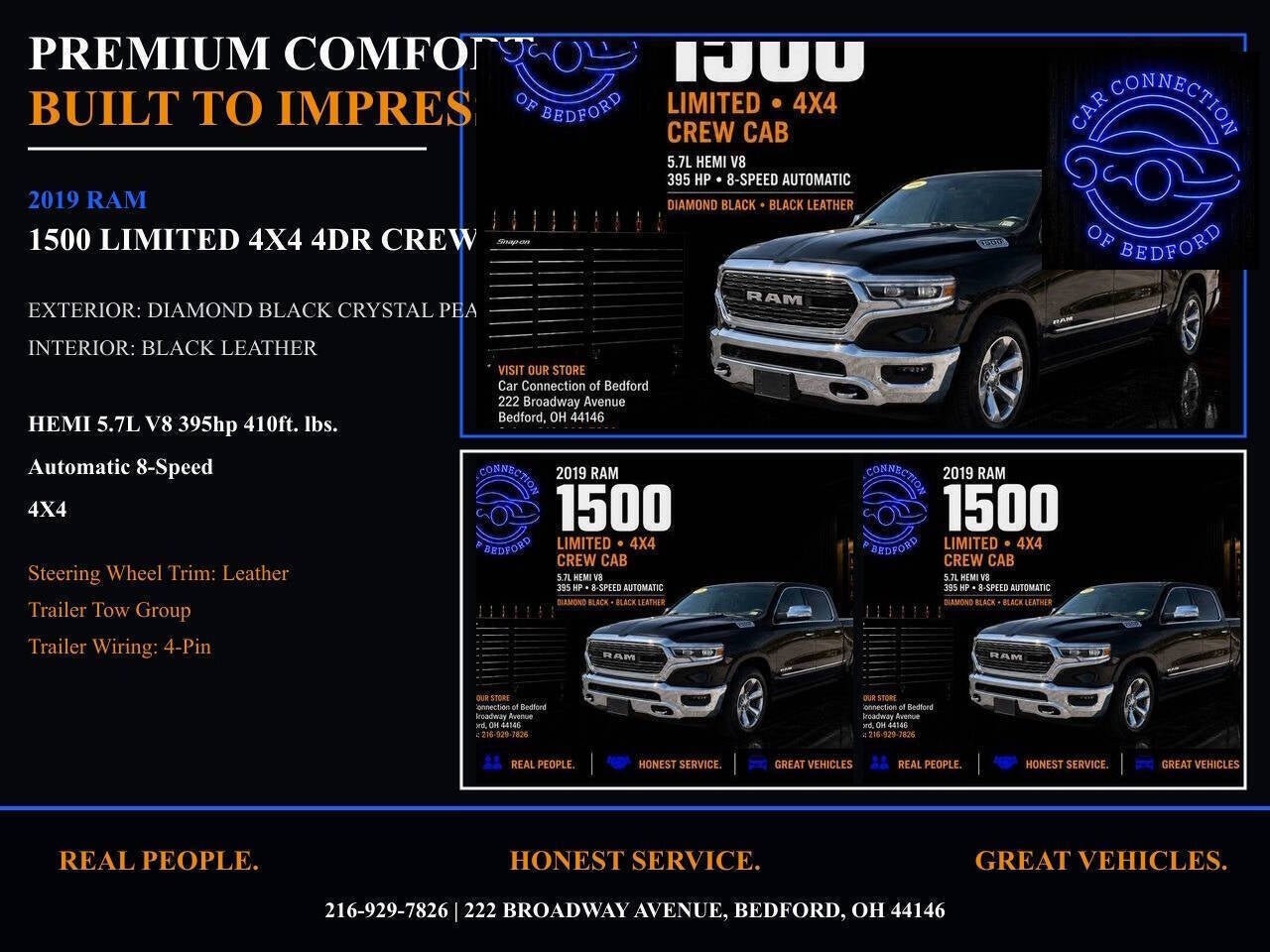 2019 RAM 1500 Limited 4x4 4dr Crew Cab 5.6 ft. SB Pickup