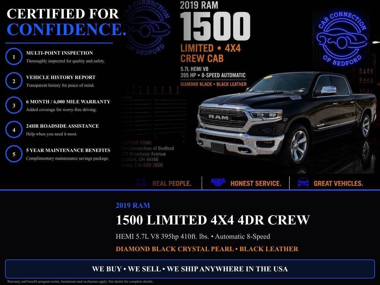 2019 RAM 1500 Limited 4x4 4dr Crew Cab 5.6 ft. SB Pickup