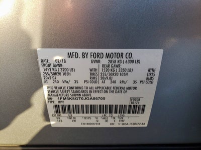 2018 Ford Explorer Sport AWD 4dr SUV