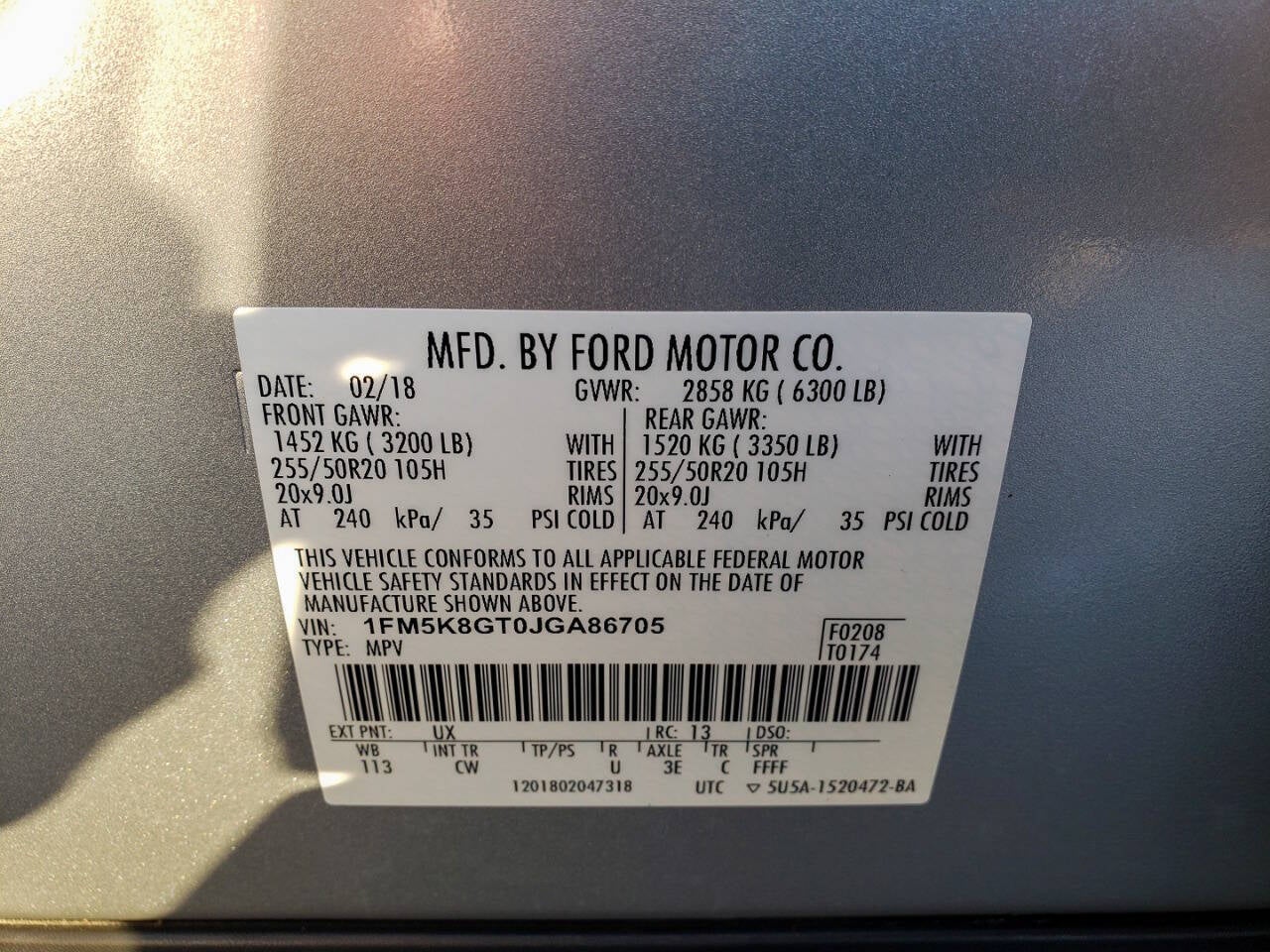 2018 Ford Explorer Sport AWD 4dr SUV