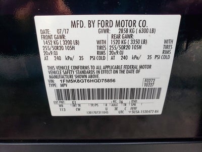 2017 Ford Explorer Sport AWD 4dr SUV