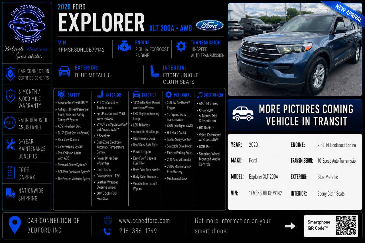 2020 Ford Explorer XLT AWD 4dr SUV