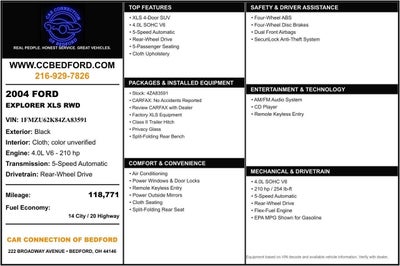 2004 Ford Explorer XLS 4dr SUV
