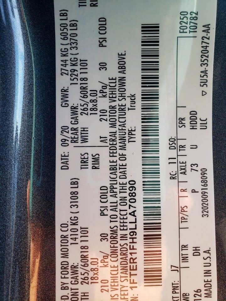 2020 Ford Ranger Lariat 4x4 4dr SuperCab 6.1 ft. SB