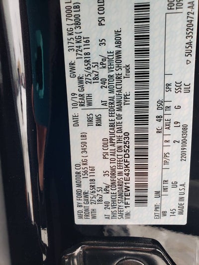 2019 Ford F-150 XLT 4x4 4dr SuperCrew 5.5 ft. SB