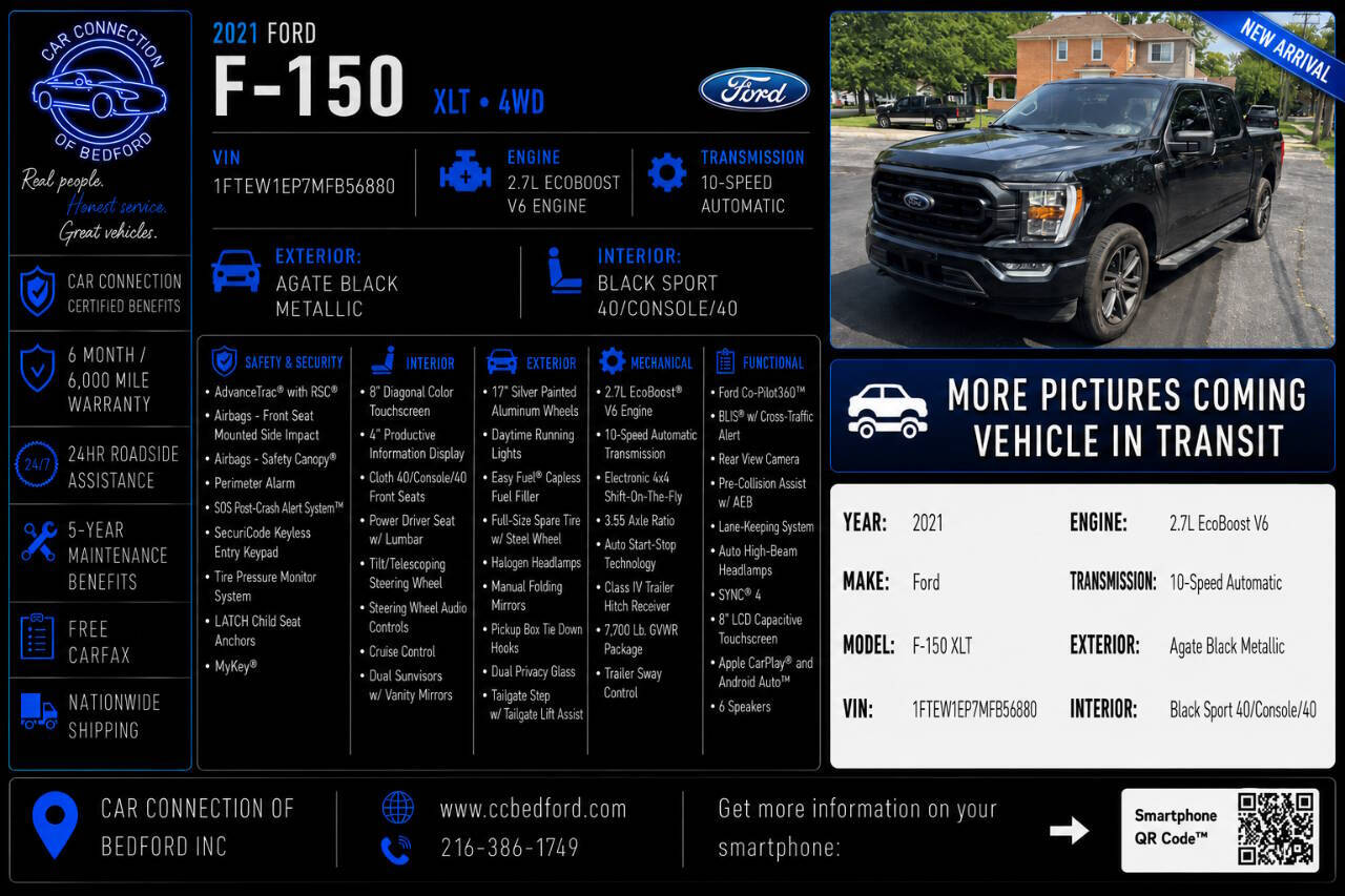 2021 Ford F-150 XLT 4x4 4dr SuperCrew 5.5 ft. SB