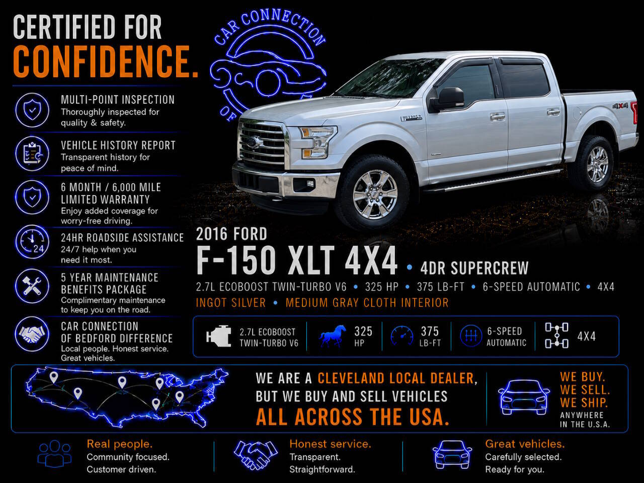 2016 Ford F-150 XLT 4x4 4dr SuperCrew 5.5 ft. SB