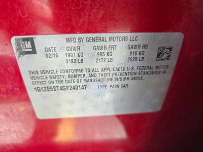 2016 Chevrolet Malibu LT 4dr Sedan w/1LT