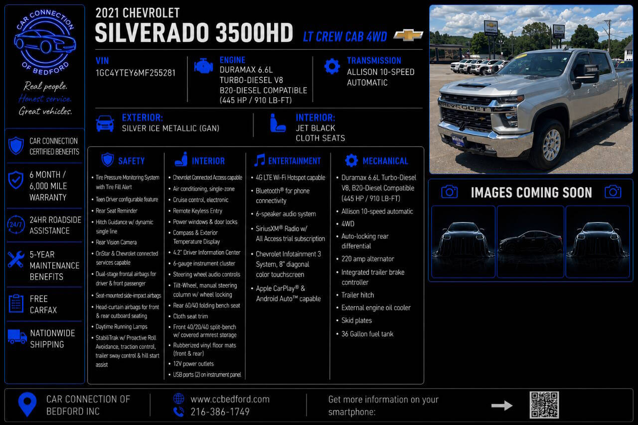 2021 Chevrolet Silverado 3500HD LT 4x4 4dr Crew Cab SB SRW