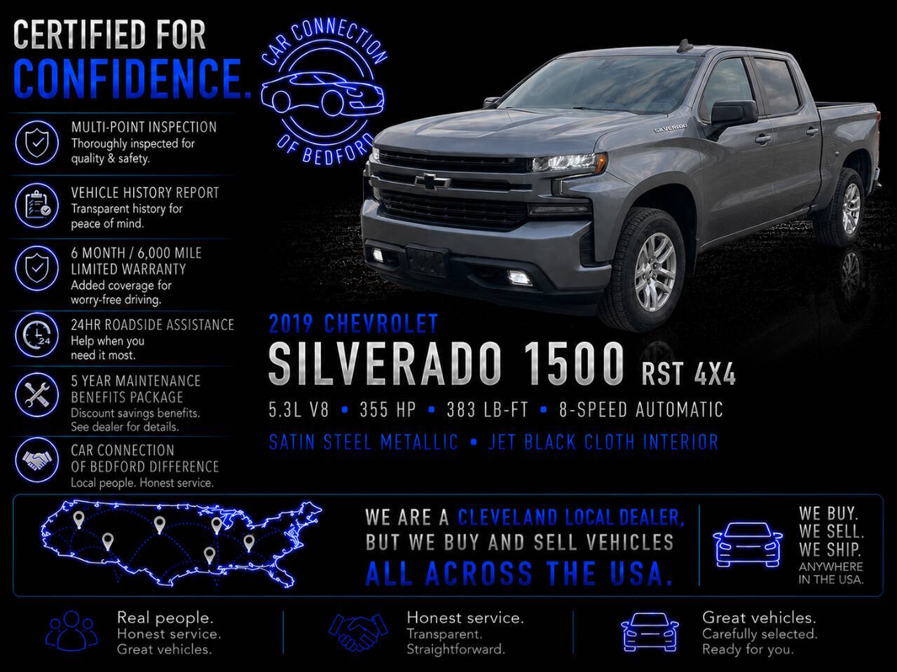 2019 Chevrolet Silverado 1500 RST 4x4 4dr Crew Cab 5.8 ft. SB