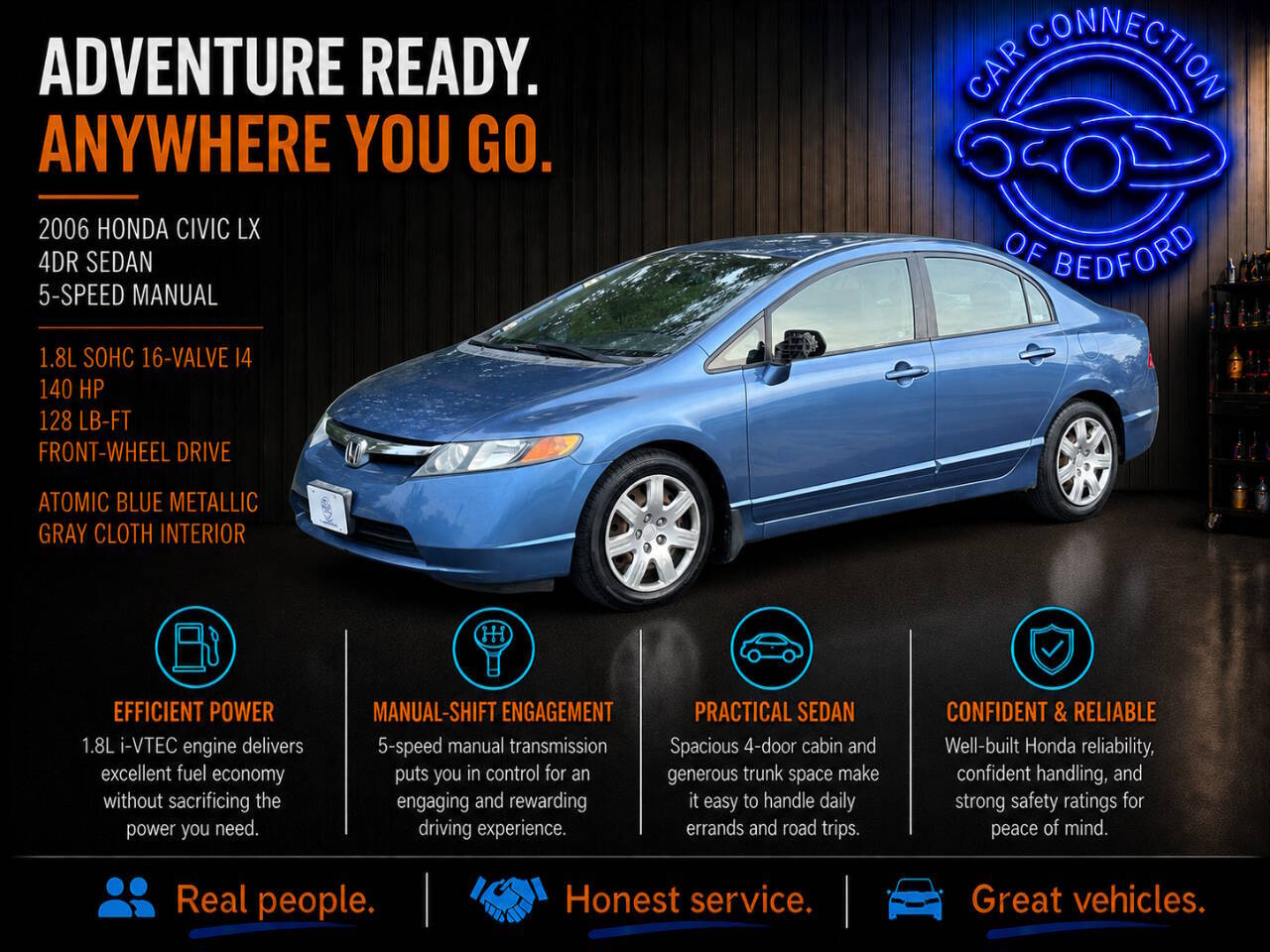 2006 Honda Civic LX 4dr Sedan w/manual