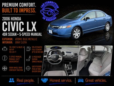 2006 Honda Civic LX 4dr Sedan w/manual