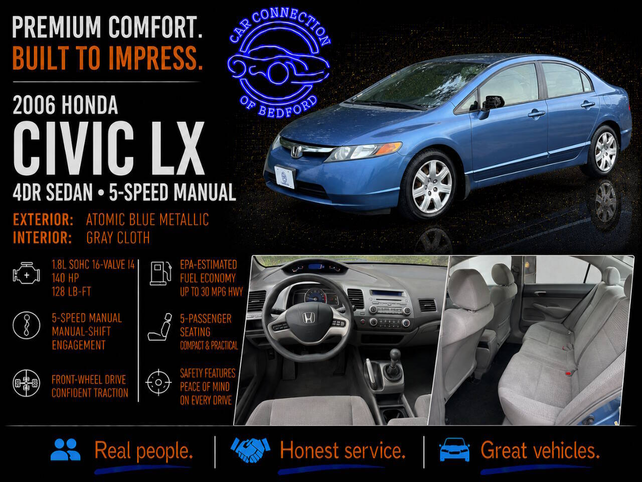 2006 Honda Civic LX 4dr Sedan w/manual