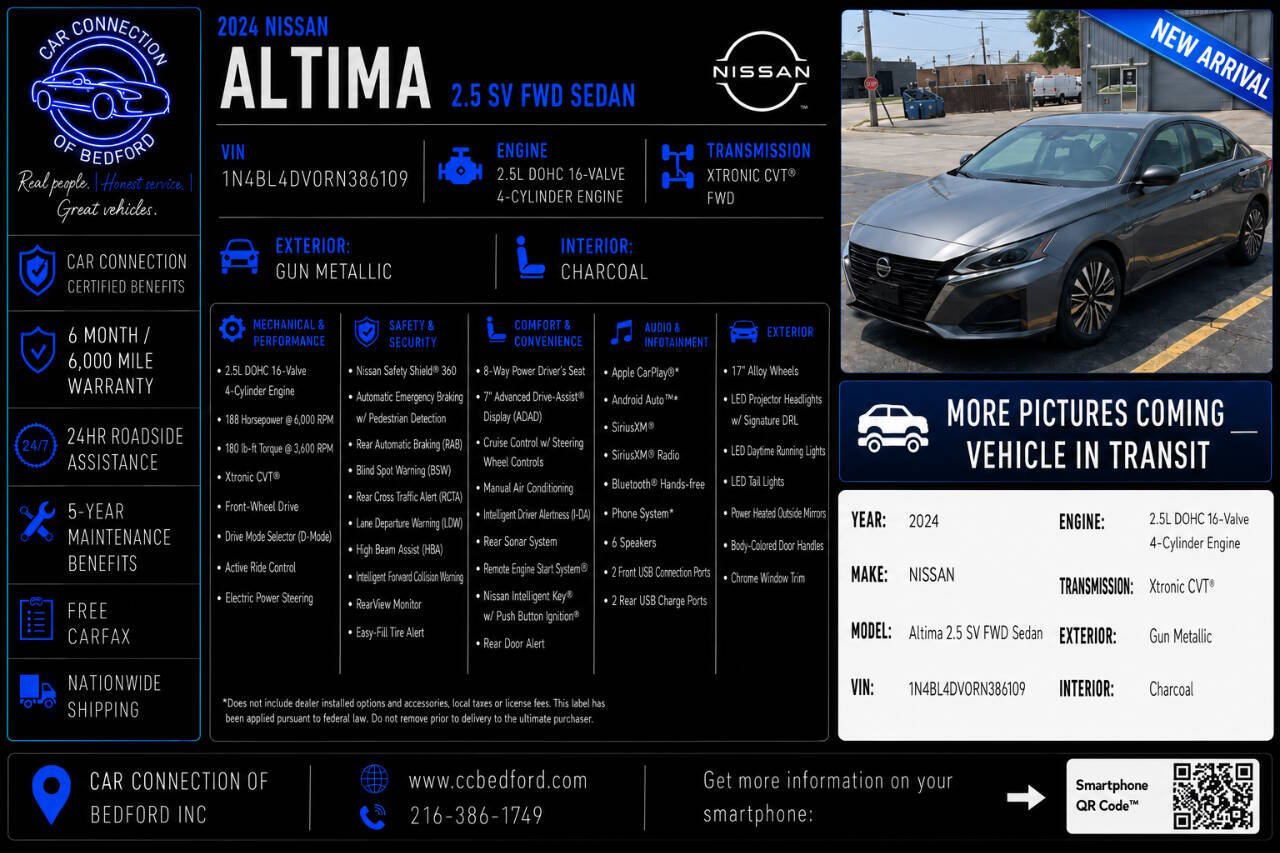 2024 Nissan Altima 2.5 SV 4dr Sedan