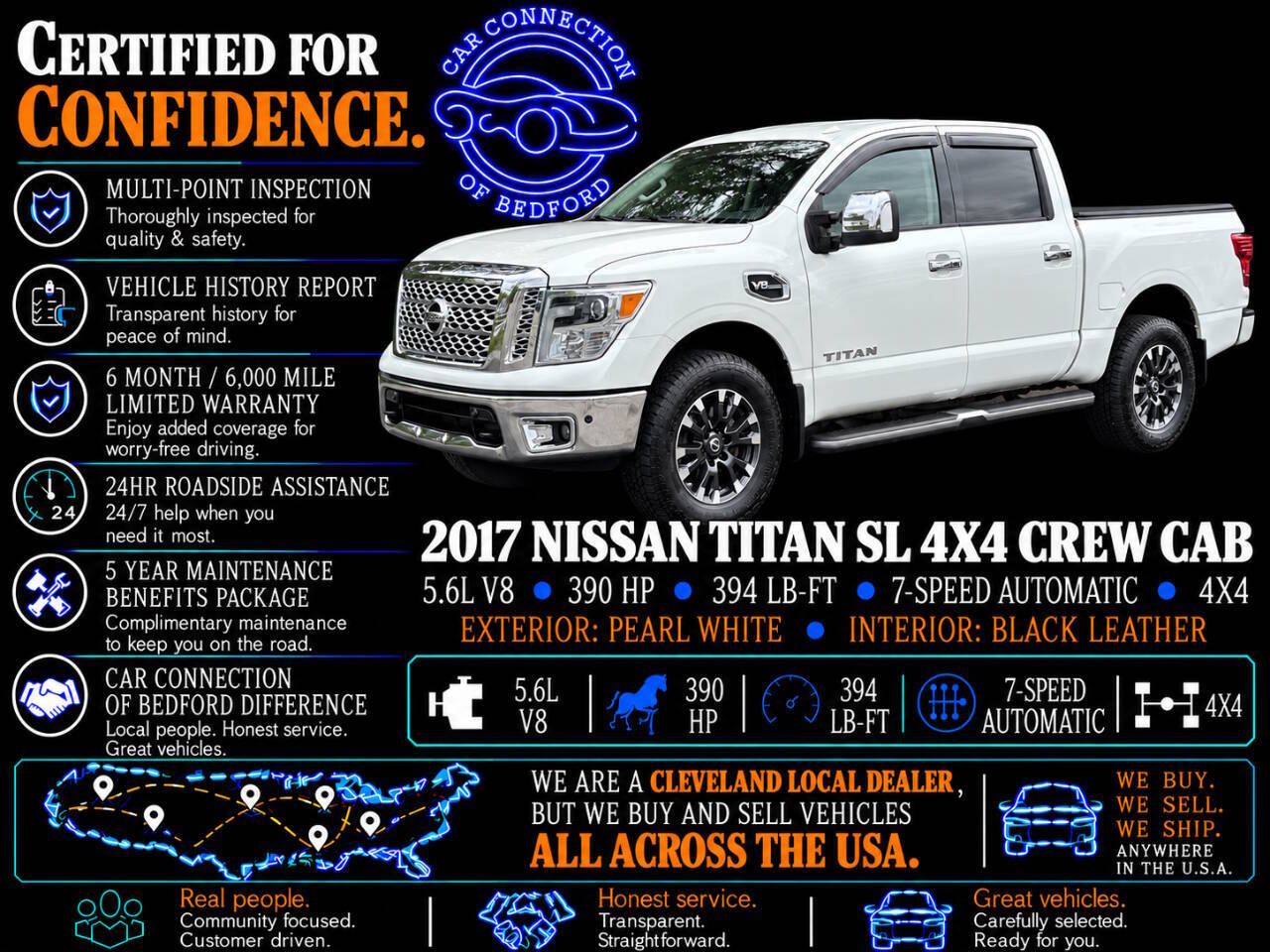 2017 Nissan Titan SL 4x4 4dr Crew Cab