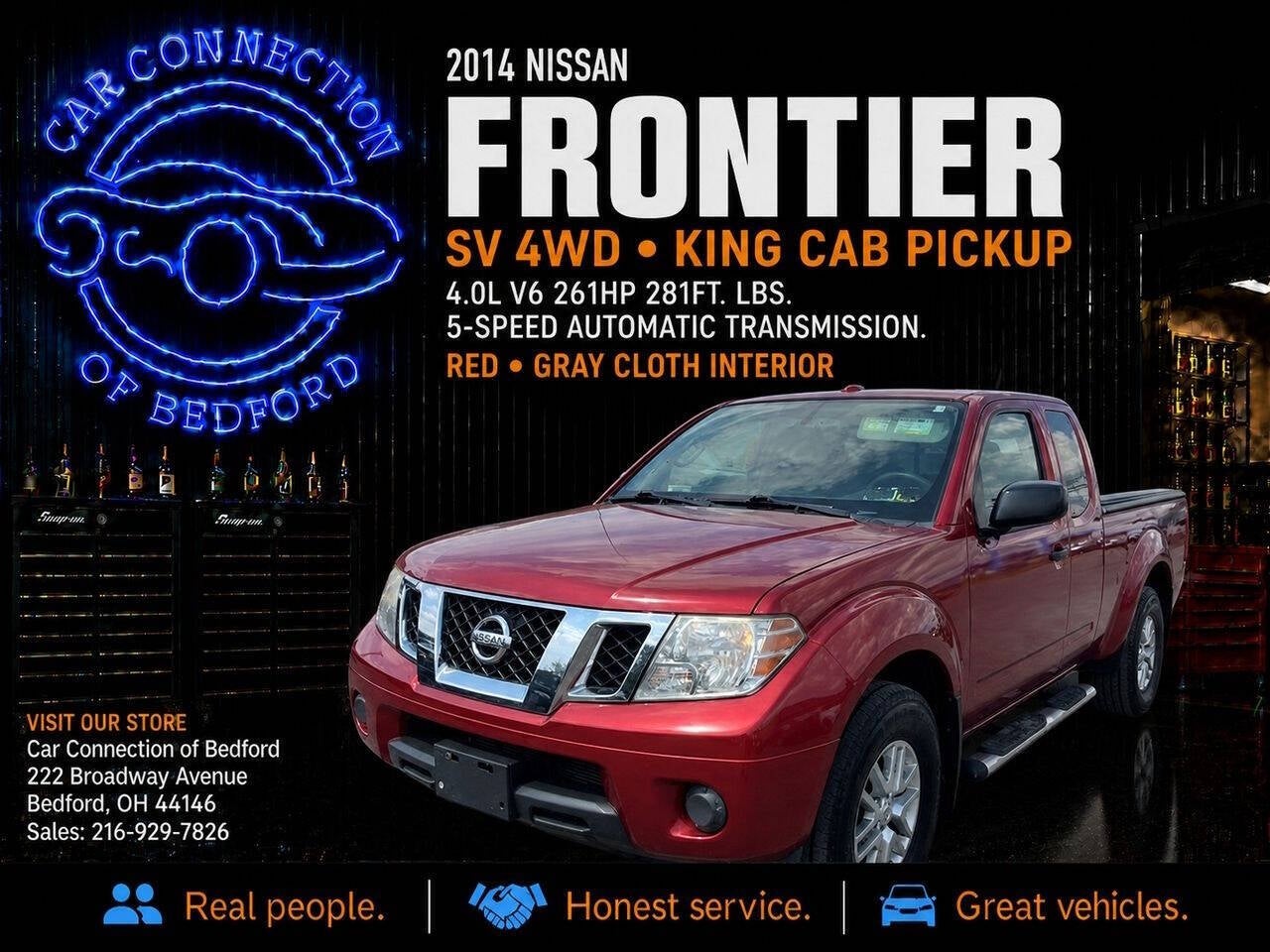 2014 Nissan Frontier SV V6 4x4 4dr King Cab 6.1 ft. SB Pickup 5A
