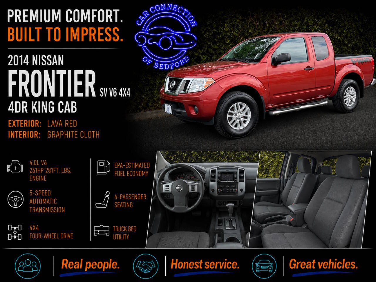2014 Nissan Frontier SV V6 4x4 4dr King Cab 6.1 ft. SB Pickup 5A