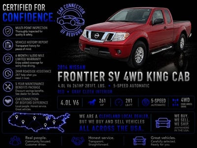 2014 Nissan Frontier SV V6 4x4 4dr King Cab 6.1 ft. SB Pickup 5A