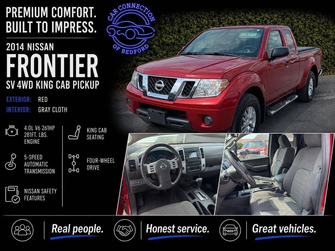 2014 Nissan Frontier SV V6 4x4 4dr King Cab 6.1 ft. SB Pickup 5A