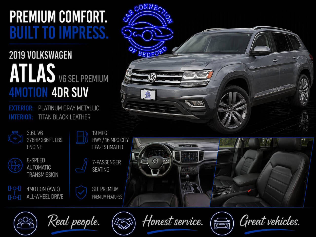 2019 Volkswagen Atlas V6 SEL Premium 4Motion AWD 4dr SUV