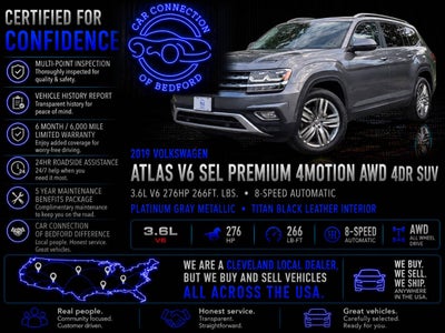 2019 Volkswagen Atlas V6 SEL Premium 4Motion AWD 4dr SUV