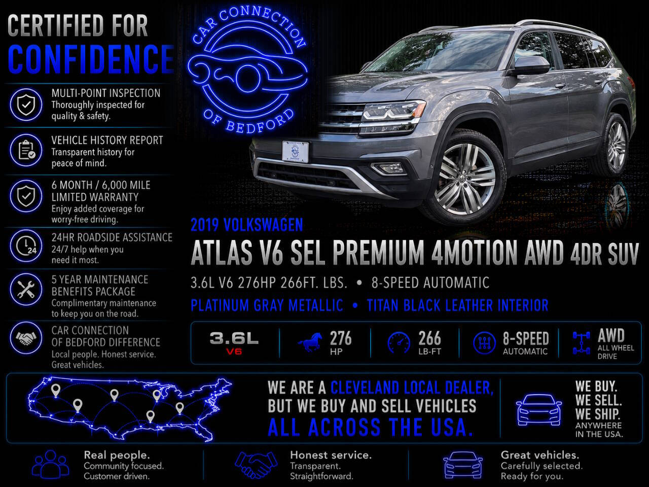 2019 Volkswagen Atlas V6 SEL Premium 4Motion AWD 4dr SUV