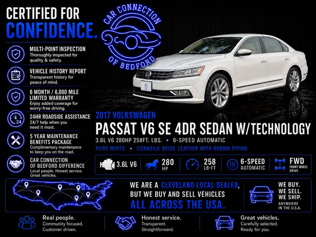 2017 Volkswagen Passat V6 SE 4dr Sedan w/Technology