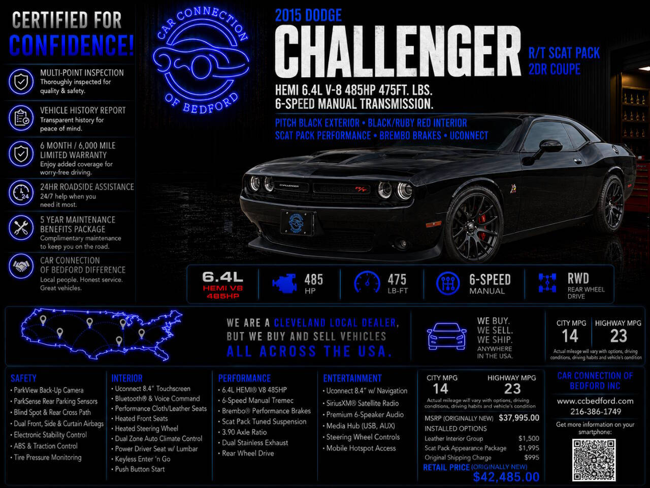 2015 Dodge Challenger R/T Scat Pack Shaker 2dr Coupe