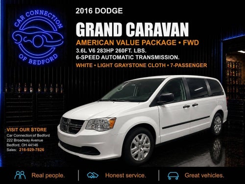 2016 Dodge Grand Caravan American Value Package 4dr Mini Van