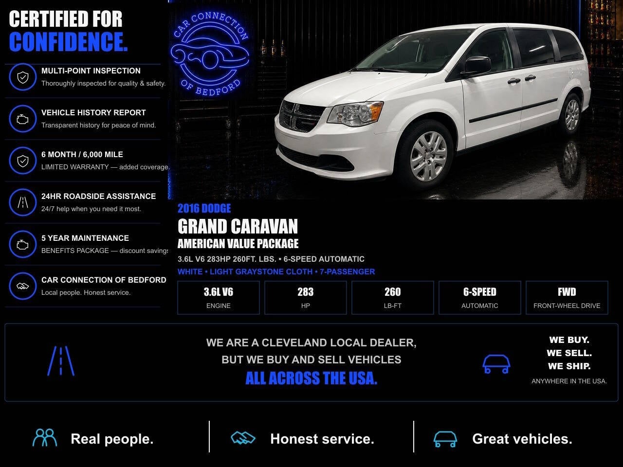 2016 Dodge Grand Caravan American Value Package 4dr Mini Van