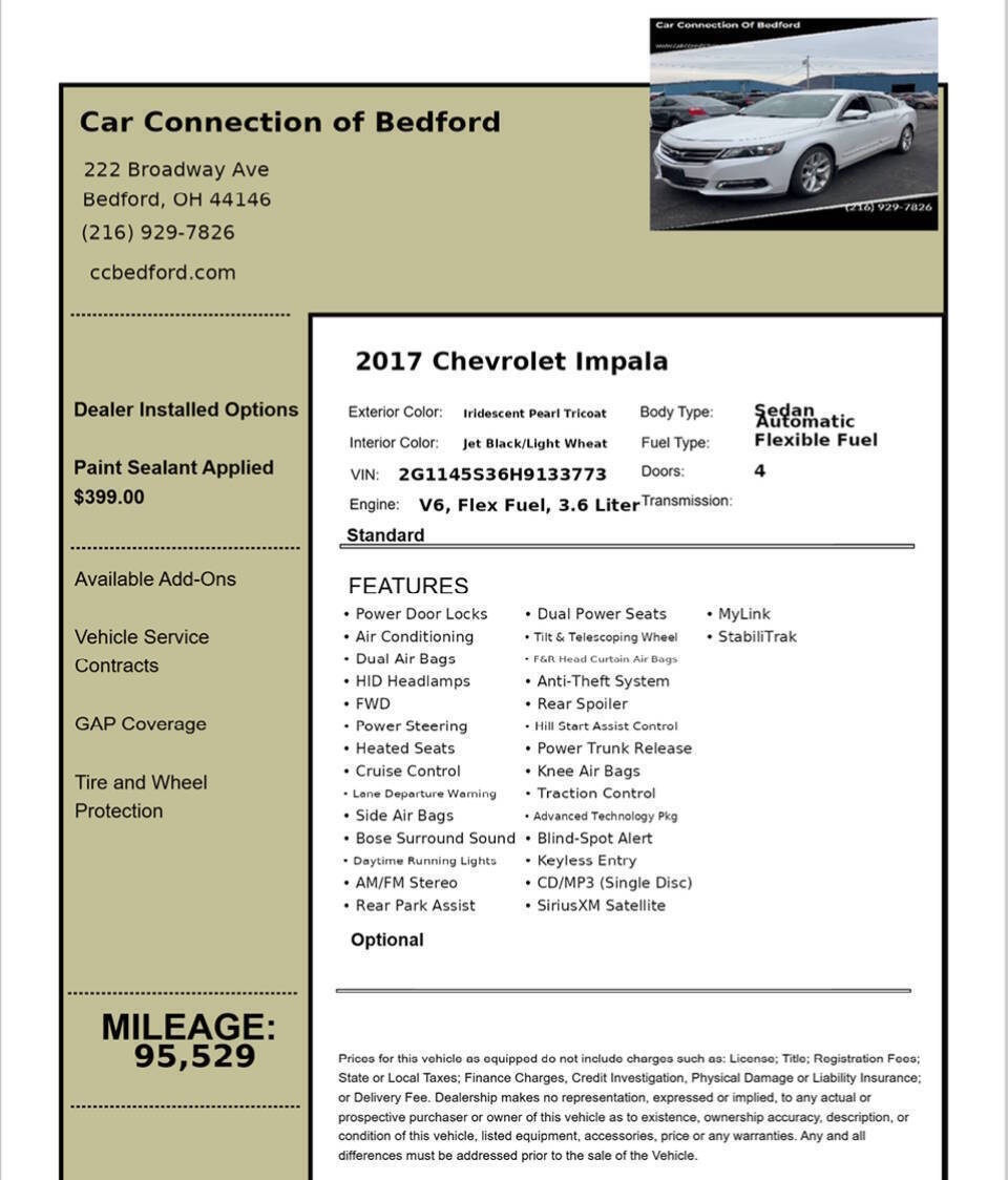 2017 Chevrolet Impala Premier 4dr Sedan