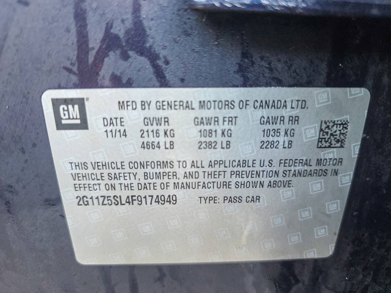 2015 Chevrolet Impala LS 4dr Sedan