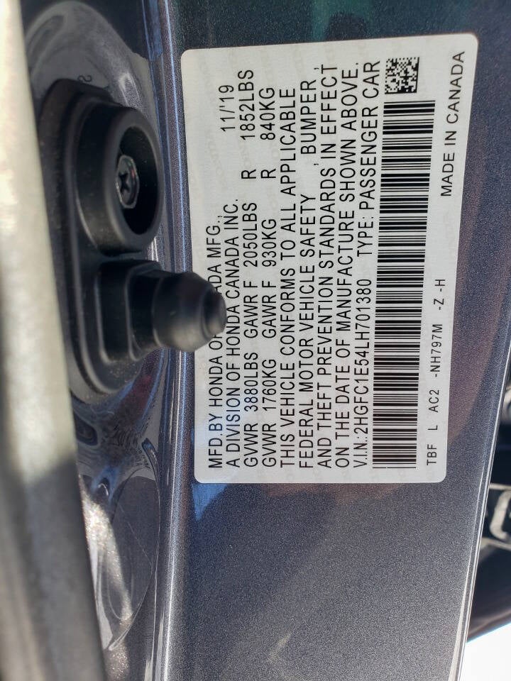 2020 Honda Civic Si 4dr Sedan