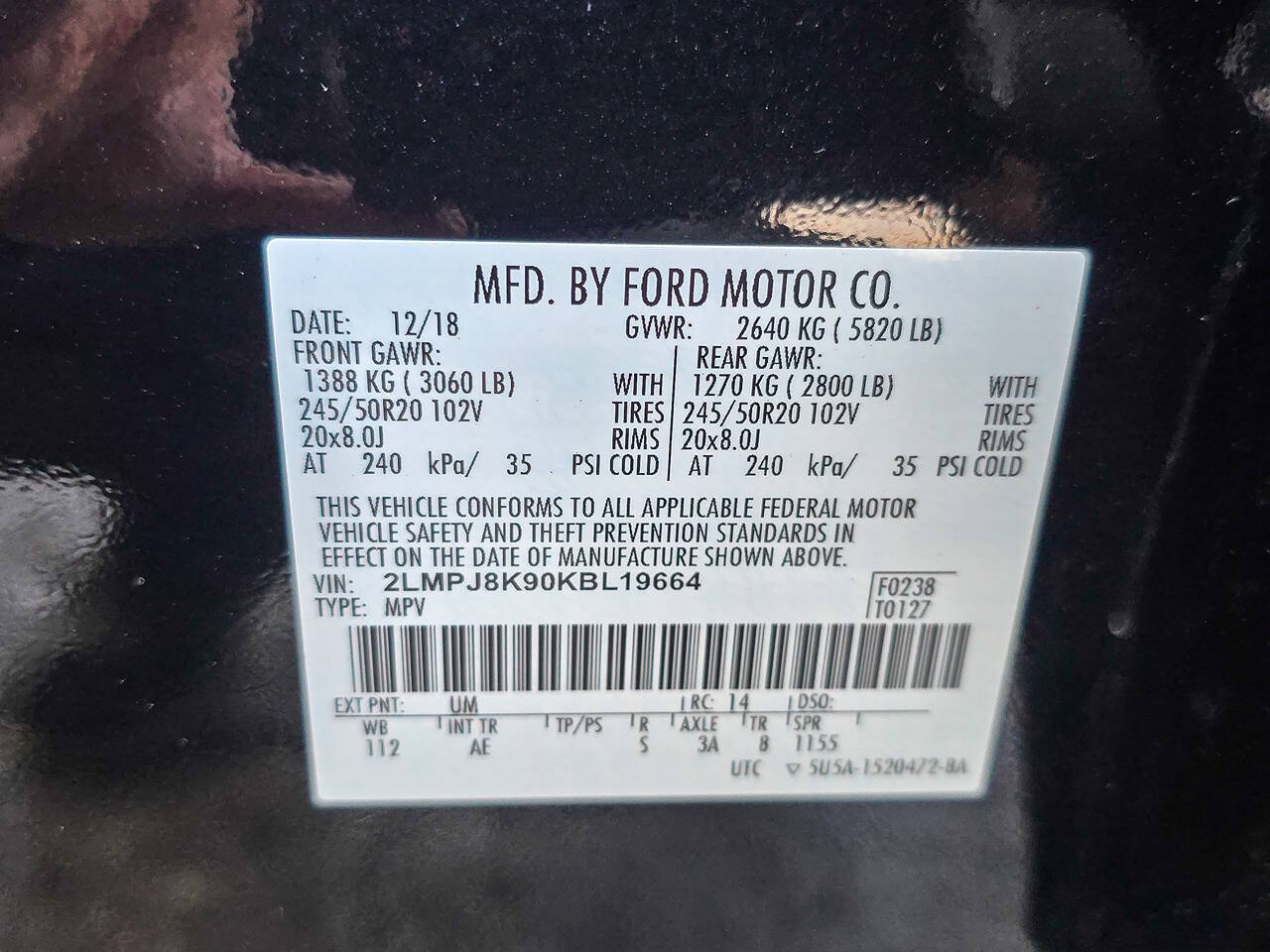 2019 Lincoln Nautilus Select AWD 4dr SUV