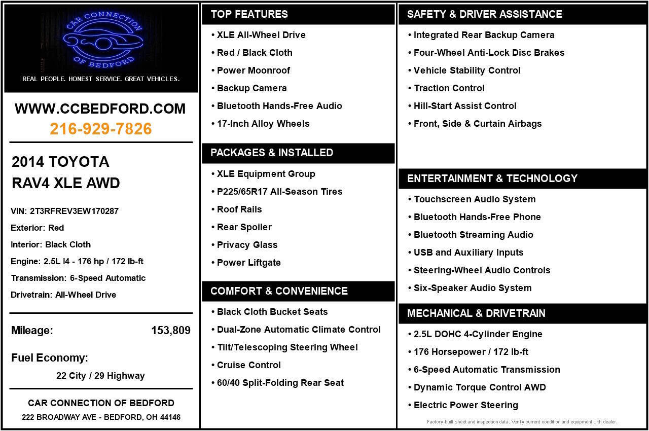 2014 Toyota RAV4 XLE AWD 4dr SUV