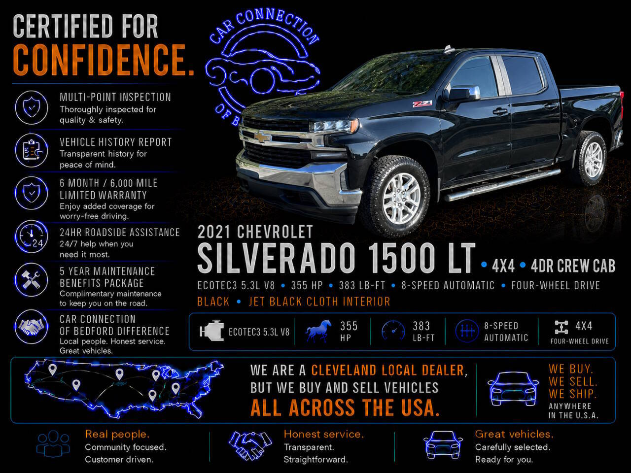2021 Chevrolet Silverado 1500 LT 4x4 4dr Crew Cab 5.8 ft. SB w/1LT