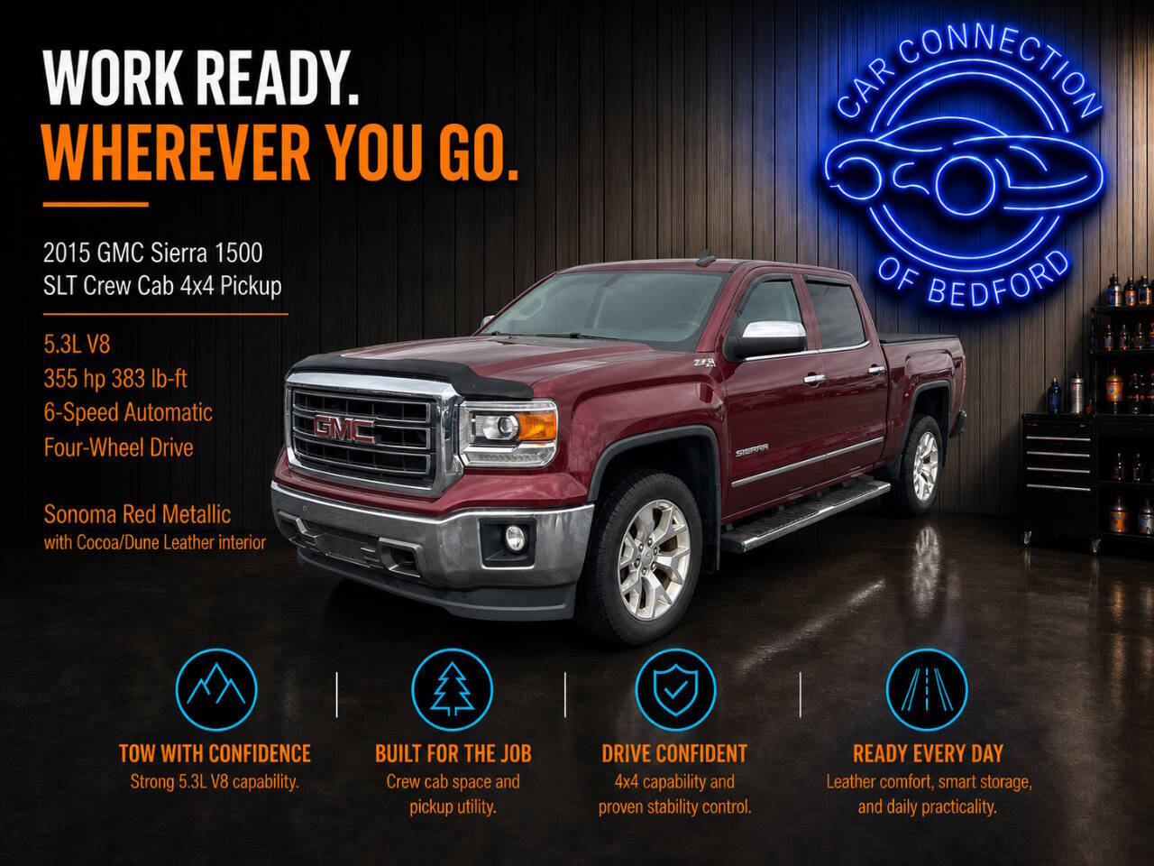 2015 GMC Sierra 1500 SLT 4x4 4dr Crew Cab 5.8 ft. SB