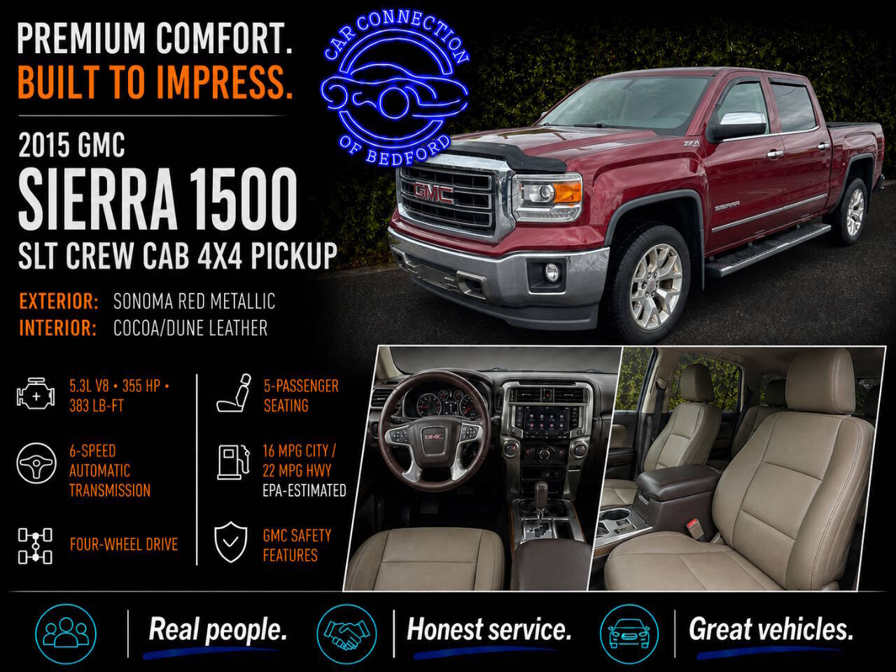 2015 GMC Sierra 1500 SLT 4x4 4dr Crew Cab 5.8 ft. SB