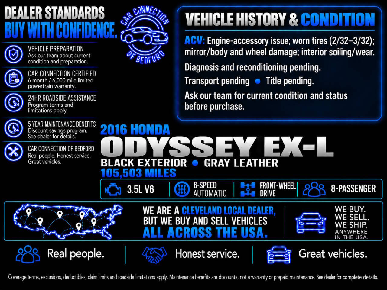 2016 Honda Odyssey EX L 4dr Mini Van