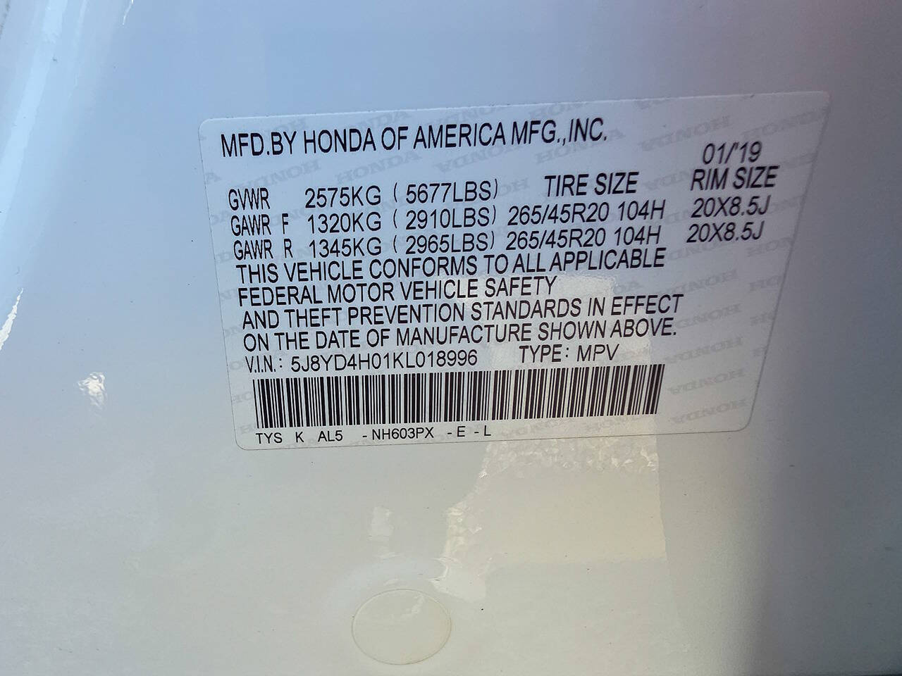 2019 Acura MDX SH AWD w/Tech w/A SPEC 4dr SUV w/Technology and A Package