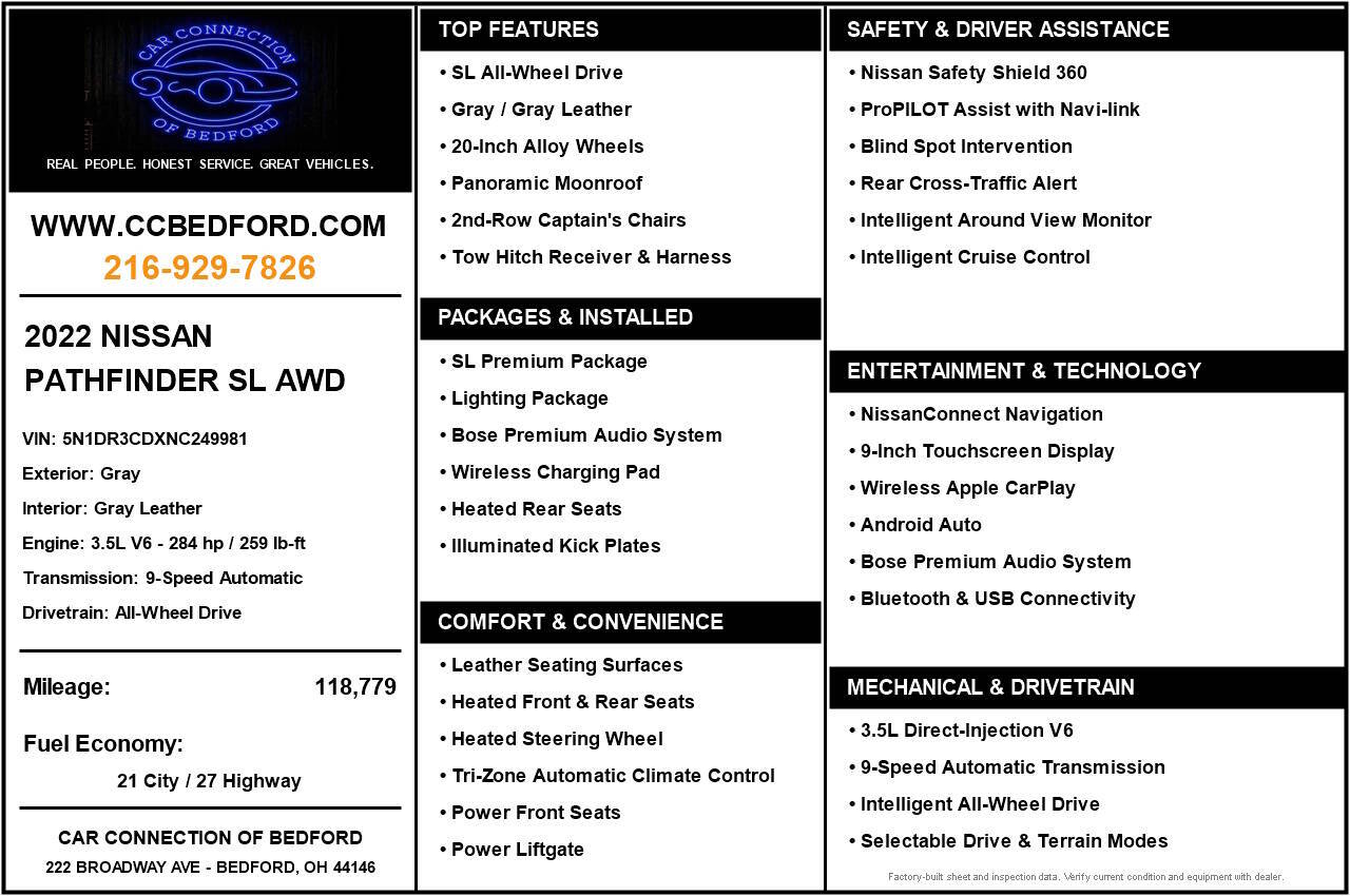 2022 Nissan Pathfinder SL AWD 4dr SUV