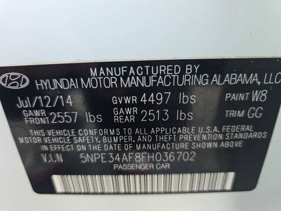 2015 Hyundai Sonata Limited 4dr Sedan