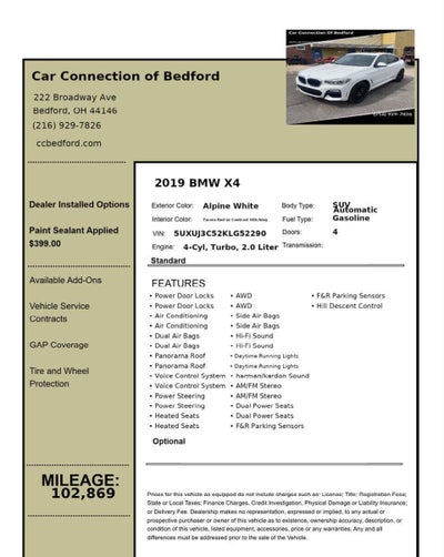 2019 BMW X4 xDrive30i AWD 4dr Sports Activity Coupe