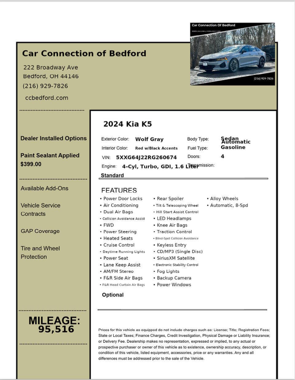 2024 Kia K5 GT Line 4dr Sedan