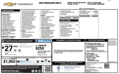 2025 Chevrolet TrailBlazer LT 4x4 4dr SUV