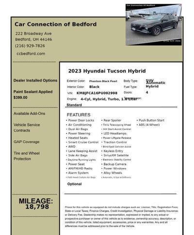 2023 Hyundai Tucson Hybrid SEL Convenience AWD 4dr SUV