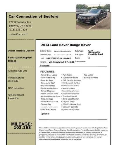 2014 Land Rover Range Rover Autobiography 4x4 4dr SUV