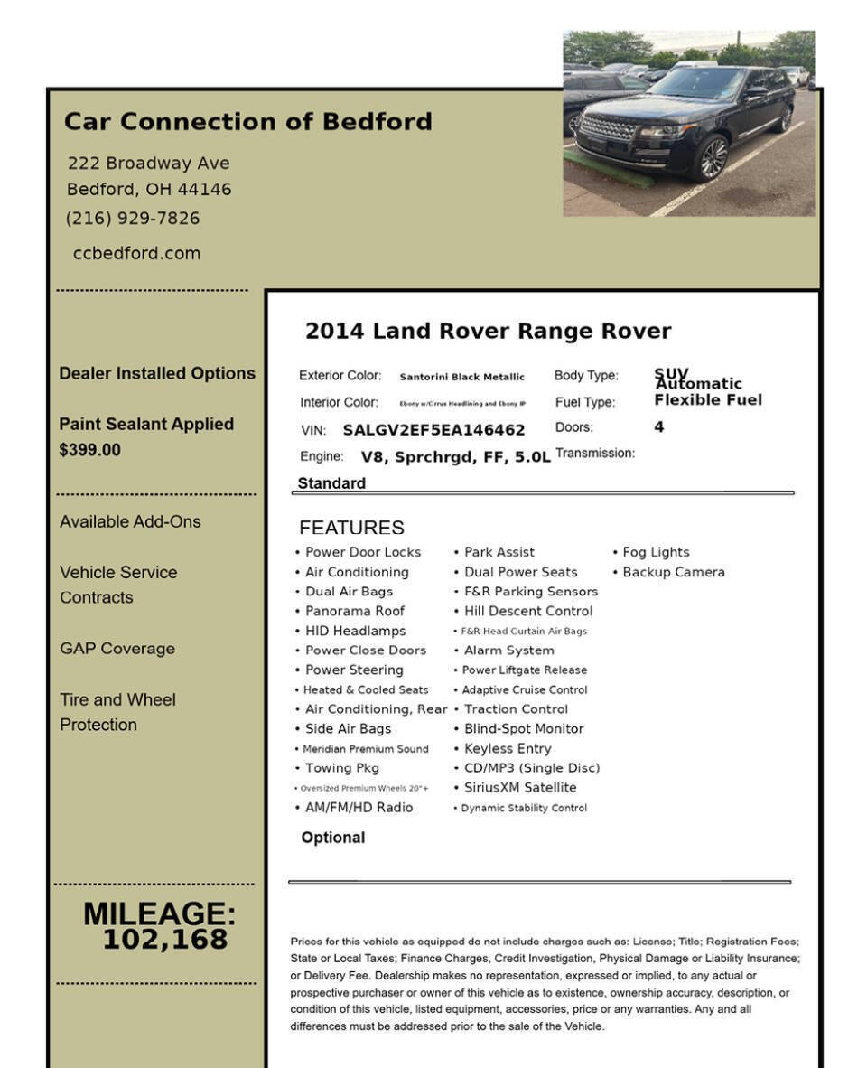 2014 Land Rover Range Rover Autobiography 4x4 4dr SUV