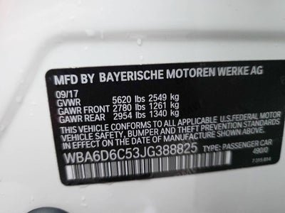 2018 BMW 6 Series 650i xDrive Gran Coupe AWD 4dr Sedan